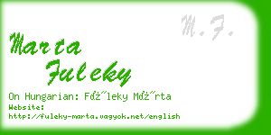 marta fuleky business card